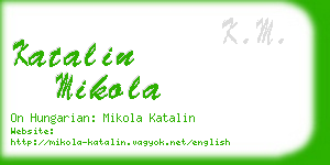 katalin mikola business card